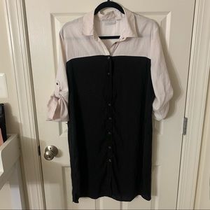New York & Co Sheer Shirtdress